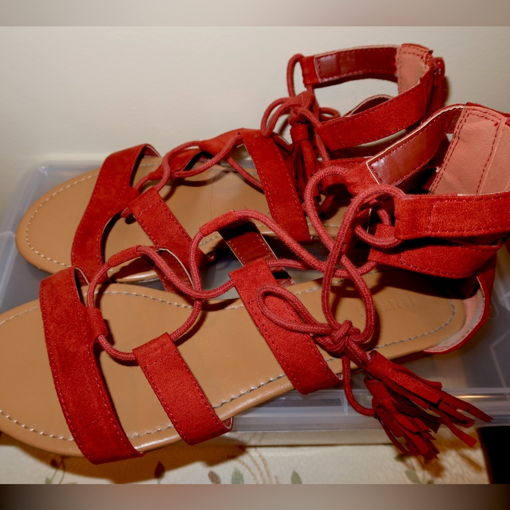 Forever 21 | Rust Tassel-Tie Gladiator Sandal - Women
